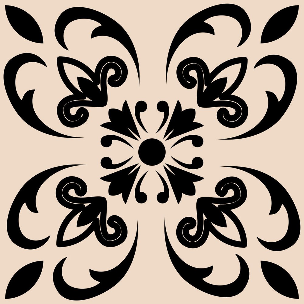 4" X 4" Cream And Black Mosaic Peel And Stick Removable Tiles HomeRoots