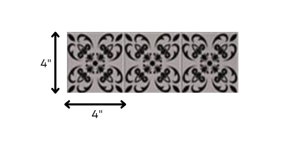 4" X 4" Black And White Orchid Peel And Stick Removable Tiles HomeRoots