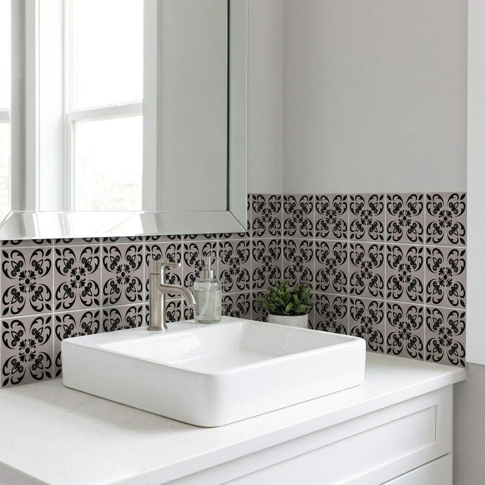 7" x 7" Dark Gray Peel And Stick Removable Tiles HomeRoots