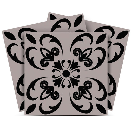 7" x 7" Dark Gray Peel And Stick Removable Tiles HomeRoots