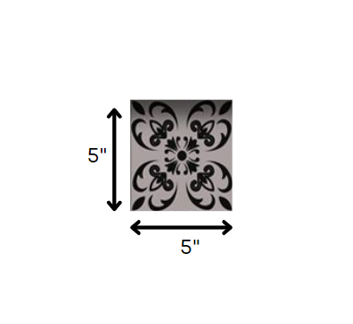 4" X 4" Black And White Orchid Peel And Stick Removable Tiles HomeRoots