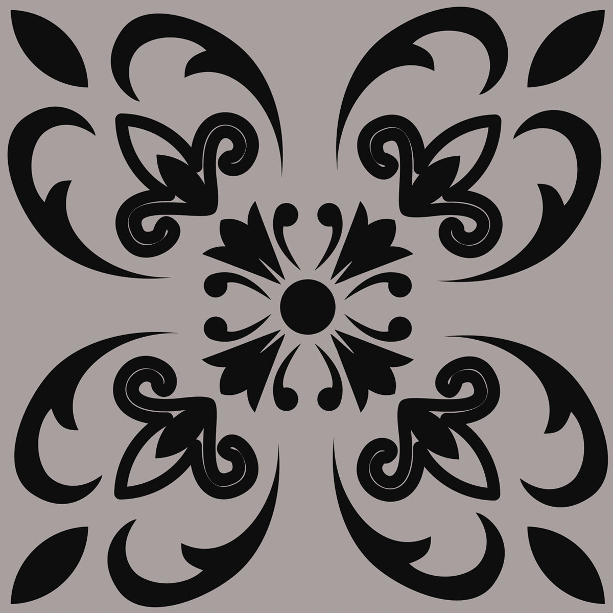 4" X 4" Black And White Orchid Peel And Stick Removable Tiles HomeRoots