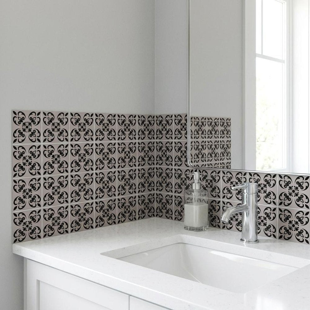 7" x 7" Dark Gray Peel And Stick Removable Tiles HomeRoots