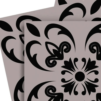 4" X 4" Black And White Orchid Peel And Stick Removable Tiles HomeRoots