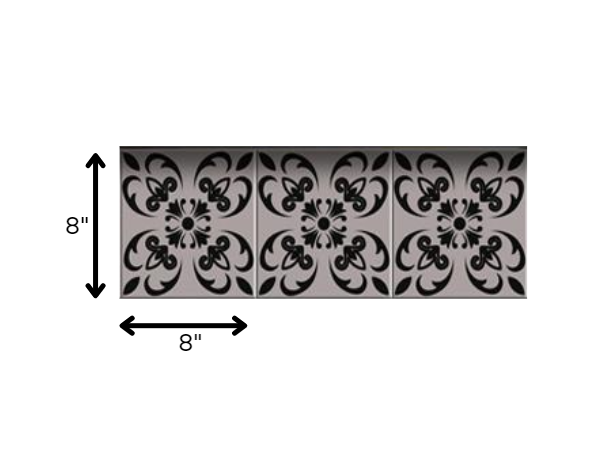 4" X 4" Black And White Orchid Peel And Stick Removable Tiles HomeRoots