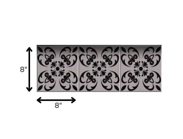 4" X 4" Black And White Orchid Peel And Stick Removable Tiles HomeRoots