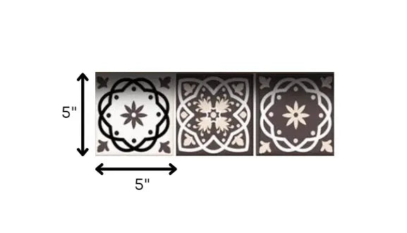 7" X 7" Light Brown And White Mosaic Peel And Stick Removable Tiles HomeRoots