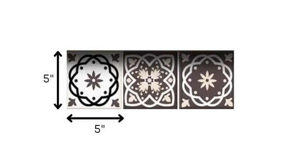 7" X 7" Light Brown And White Mosaic Peel And Stick Removable Tiles HomeRoots