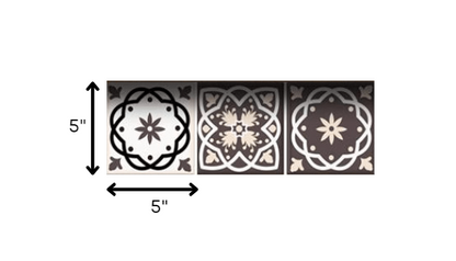 7" X 7" Light Brown And White Mosaic Peel And Stick Removable Tiles HomeRoots