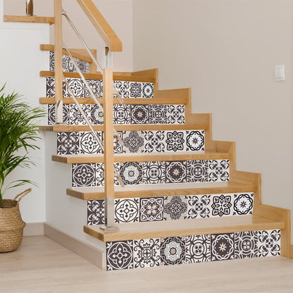 7" x 7" Brown And White Peel And Stick Removable Tiles HomeRoots