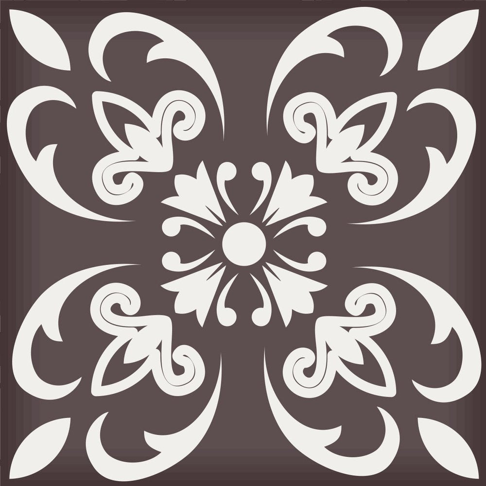 7" x 7" Brown And White Peel And Stick Removable Tiles HomeRoots