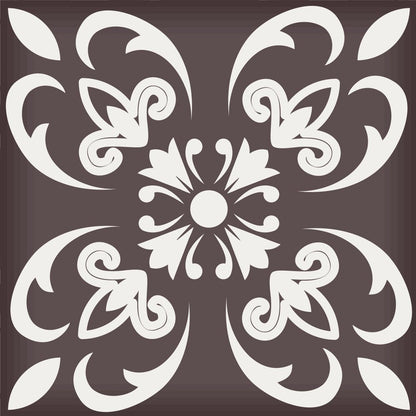 7" x 7" Brown And White Peel And Stick Removable Tiles HomeRoots
