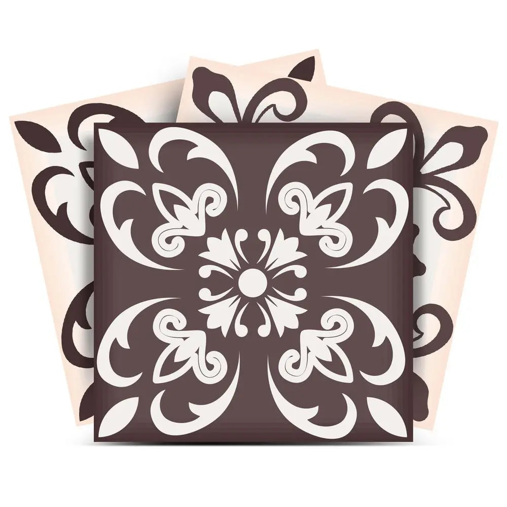 7" X 7" Light Brown And White Mosaic Peel And Stick Removable Tiles HomeRoots