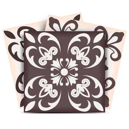 7" X 7" Light Brown And White Mosaic Peel And Stick Removable Tiles HomeRoots