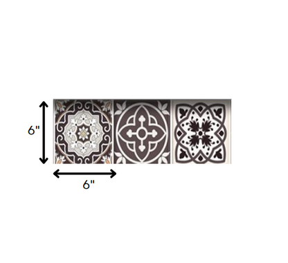 7" X 7" Light Brown And White Mosaic Peel And Stick Removable Tiles HomeRoots