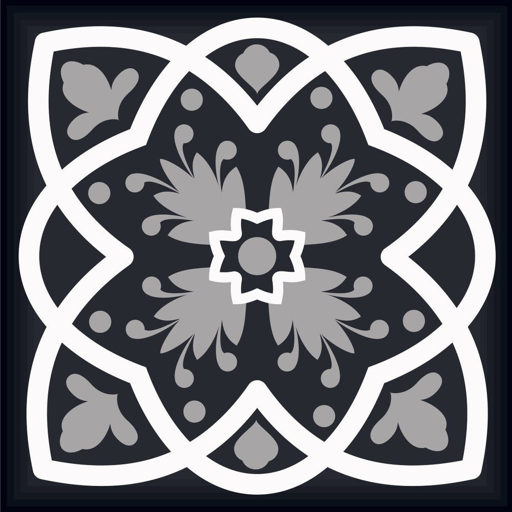 4" X 4" Black White And Tan Peel And Stick Removable Tiles HomeRoots