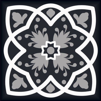 4" X 4" Black White And Tan Peel And Stick Removable Tiles HomeRoots