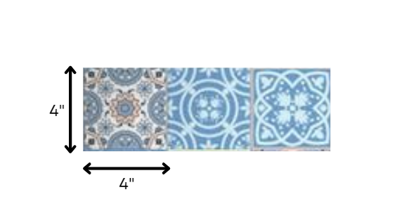 7" X 7" Ocean Blue Mosaic Peel And Stick Removable Tiles HomeRoots