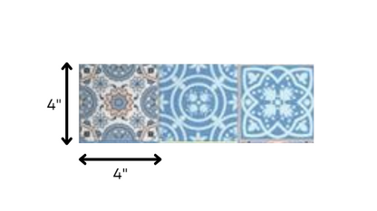 7" X 7" Ocean Blue Mosaic Peel And Stick Removable Tiles HomeRoots