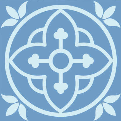 7" X 7" Ocean Blue Mosaic Peel And Stick Removable Tiles HomeRoots