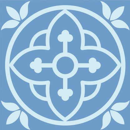 7" X 7" Ocean Blue Mosaic Peel And Stick Removable Tiles HomeRoots