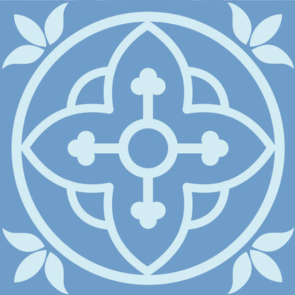 7" X 7" Ocean Blue Mosaic Peel And Stick Removable Tiles HomeRoots