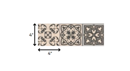 4" X 4" Espresso Brown Mosaic Peel And Stick Removable Tiles HomeRoots