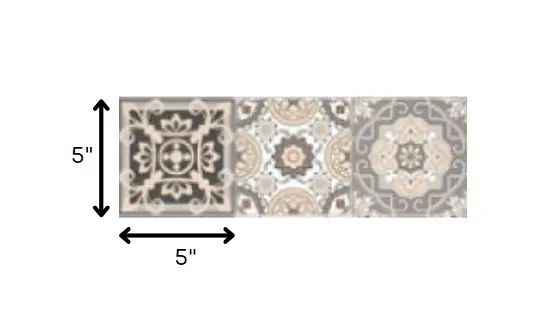 4" X 4" Espresso Brown Mosaic Peel And Stick Removable Tiles HomeRoots