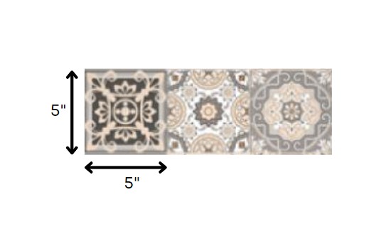 4" X 4" Espresso Brown Mosaic Peel And Stick Removable Tiles HomeRoots