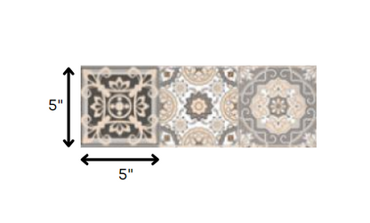 4" X 4" Espresso Brown Mosaic Peel And Stick Removable Tiles HomeRoots