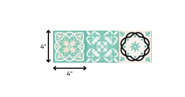 4" X 4" Aquamarine Mosaic Peel And Stick Removable Tiles HomeRoots