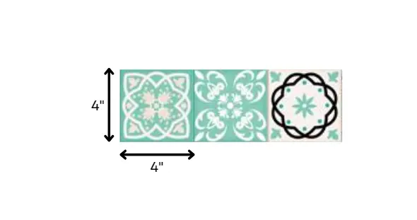 4" X 4" Aquamarine Mosaic Peel And Stick Removable Tiles HomeRoots