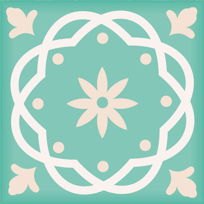4" X 4" Aquamarine Mosaic Peel And Stick Removable Tiles HomeRoots