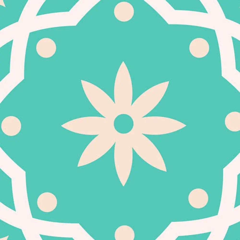 4" X 4" Aquamarine Mosaic Peel And Stick Removable Tiles HomeRoots