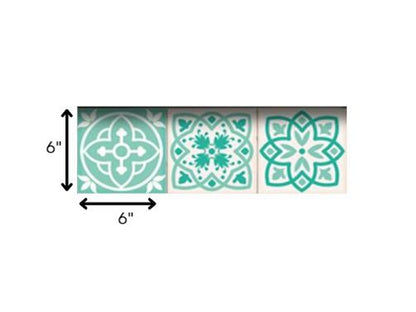 4" X 4" Aquamarine Mosaic Peel And Stick Removable Tiles HomeRoots