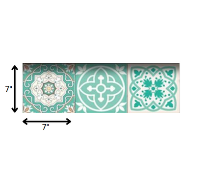 4" X 4" Aquamarine Mosaic Peel And Stick Removable Tiles HomeRoots