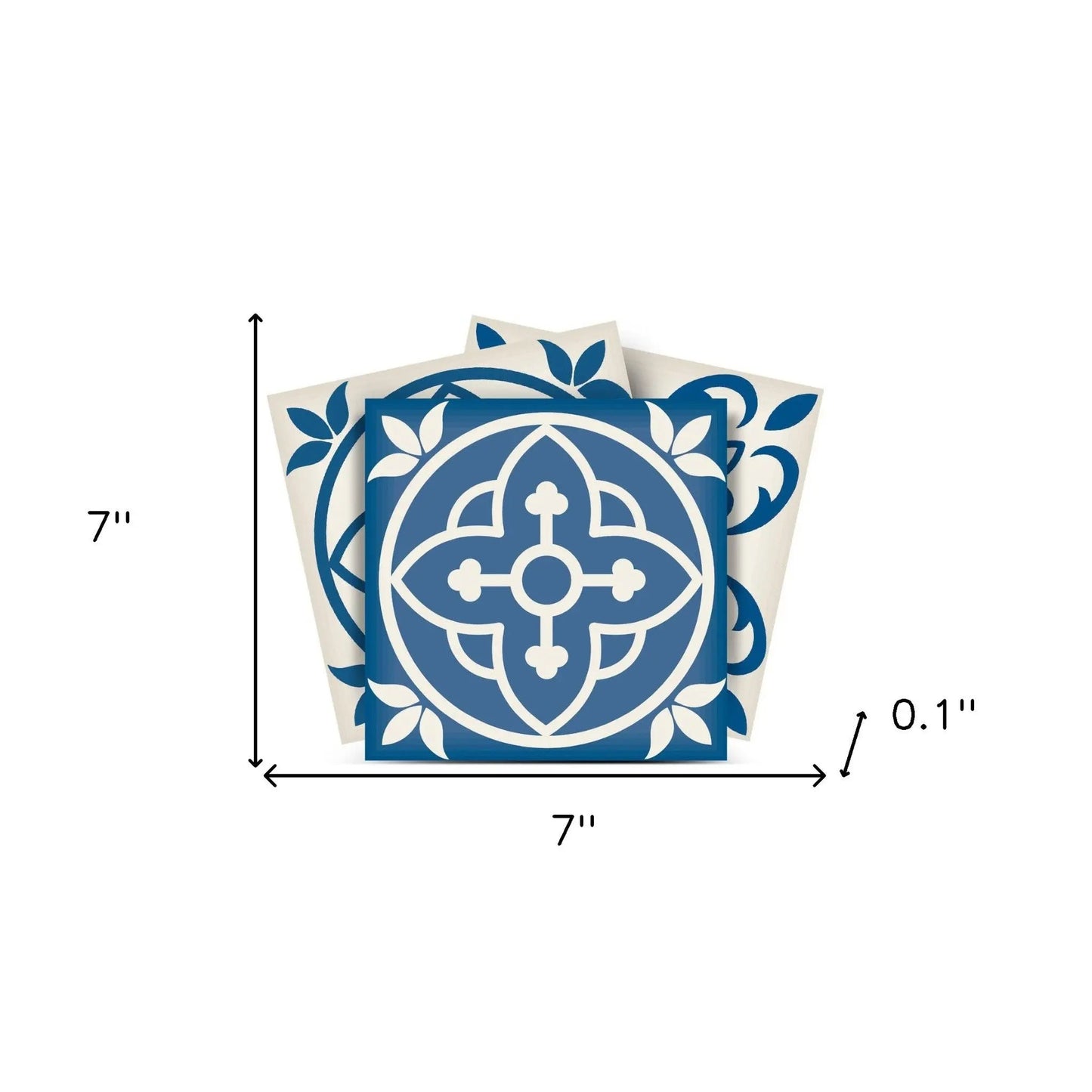 4" X 4" Blue Gray Yellow Pop Peel And Stick Removable Tiles HomeRoots