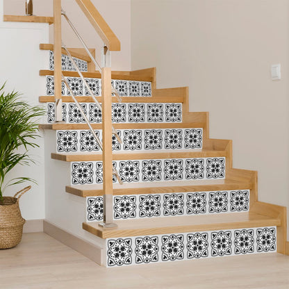 12" x 12" Charcoal Vinyl Arabesque Peel And Stick Removable Tiles HomeRoots
