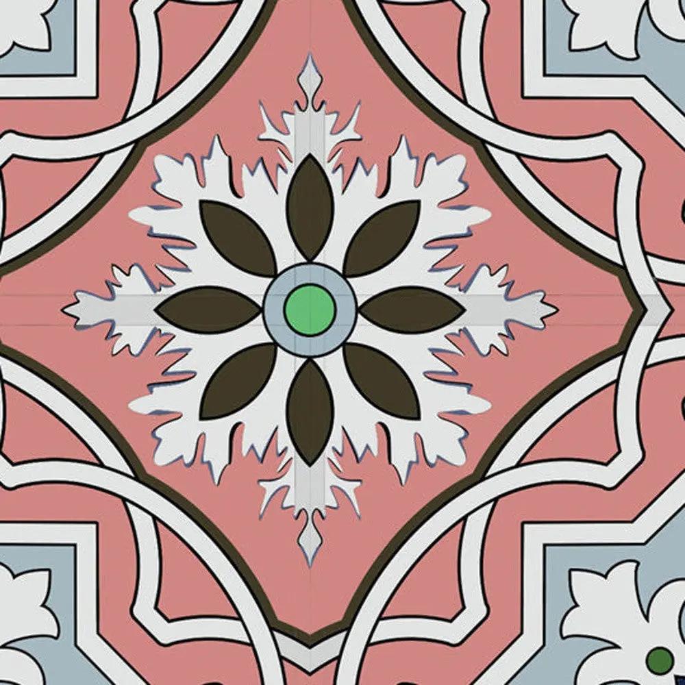 4" X 4" Vintage Green And Taupe Mosaic Peel And Stick Removable Tiles HomeRoots