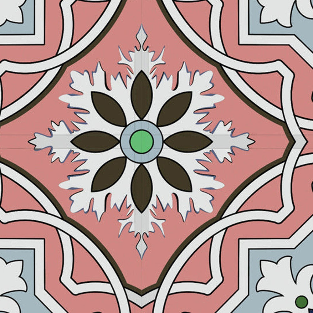 4" X 4" Vintage Green And Taupe Mosaic Peel And Stick Removable Tiles HomeRoots