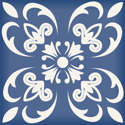 5" X 5" Wedgwood Blue And White  Peel And Stick Removable Tiles HomeRoots