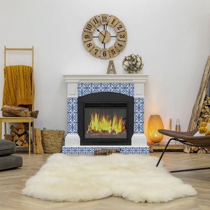 4" X 4" Wedgwood Blue And White Peel And Stick Removable Tiles HomeRoots