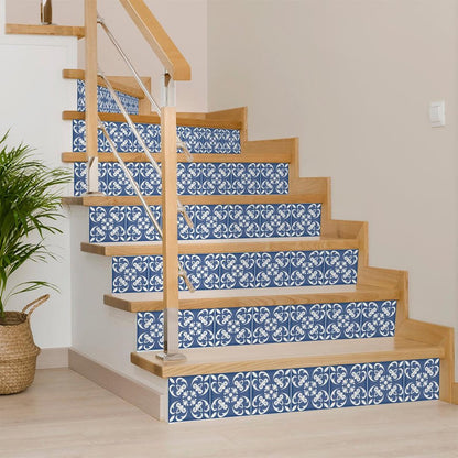 5" X 5" Wedgwood Blue And White  Peel And Stick Removable Tiles HomeRoots