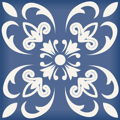 4" X 4" Wedgwood Blue And White Peel And Stick Removable Tiles HomeRoots