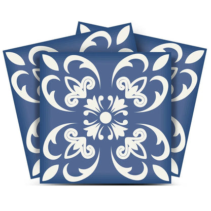 4" X 4" Wedgwood Blue And White Peel And Stick Removable Tiles HomeRoots