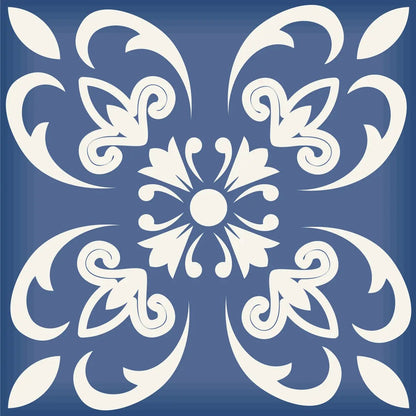 4" X 4" Wedgwood Blue And White Peel And Stick Removable Tiles HomeRoots