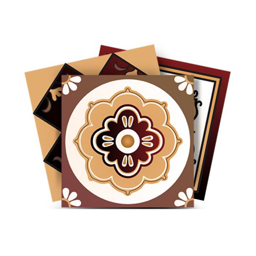 7" x 7" Brown And White Peel And Stick Removable Tiles HomeRoots