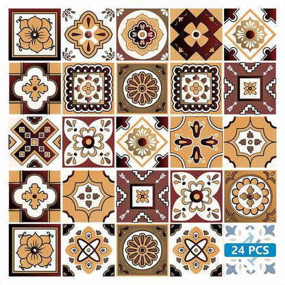 4" X 4" Shades Of Brown Mosaic Peel And Stick Removable Tiles HomeRoots