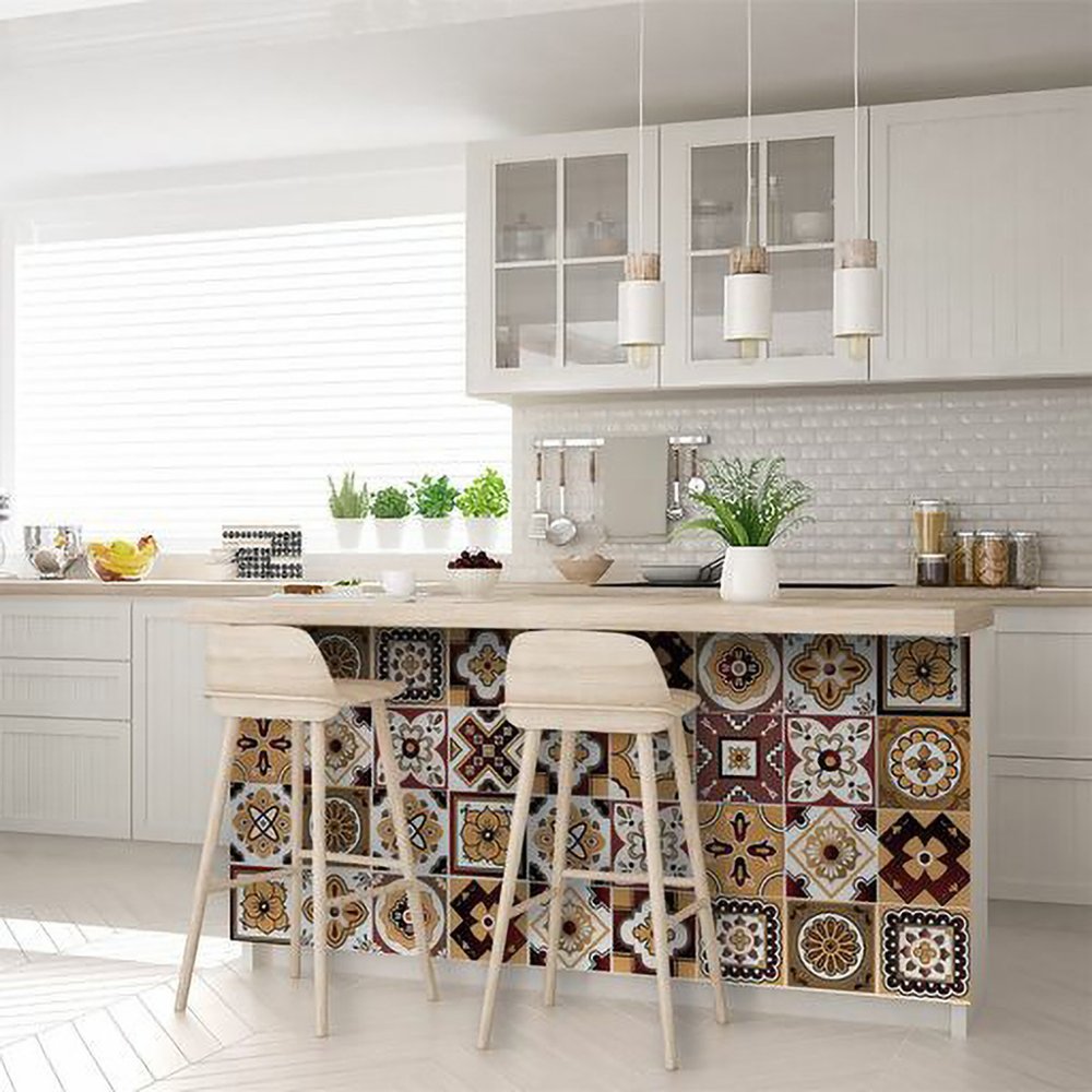 4" X 4" Shades Of Brown Mosaic Peel And Stick Removable Tiles HomeRoots