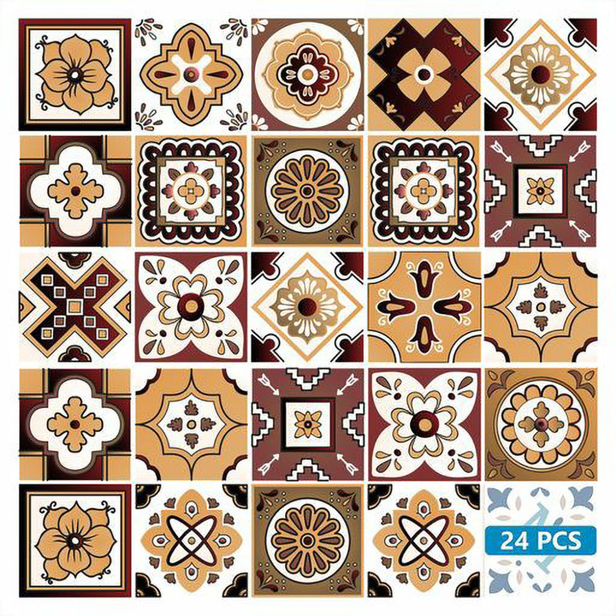 4" X 4" Shades Of Brown Mosaic Peel And Stick Removable Tiles HomeRoots